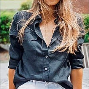 Linen button up shirt, NWOT.